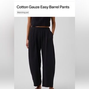 GAP Cotton Gauze Easy Barrel
leg Pants Petite Small